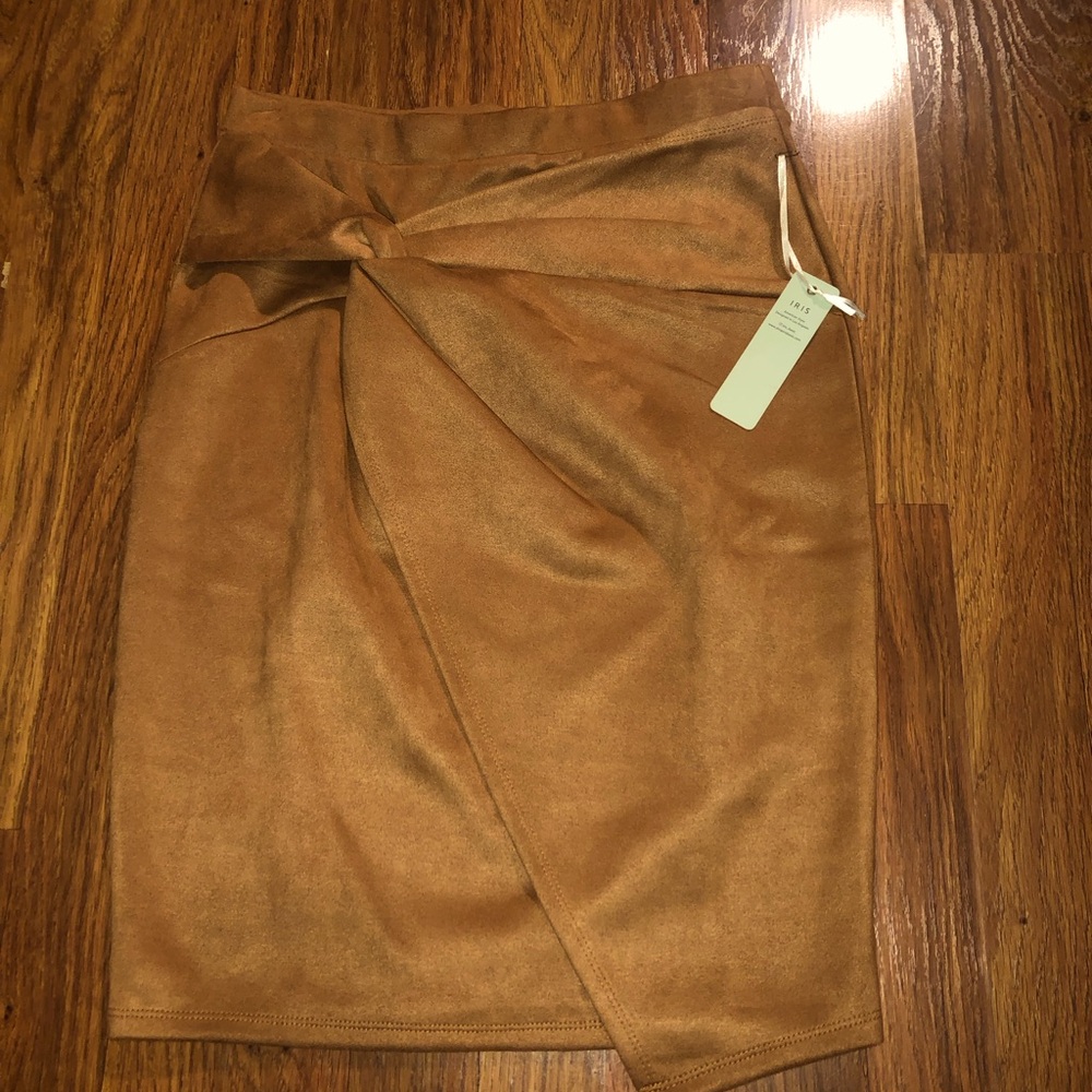 Elegant Tan Wrap Skirt